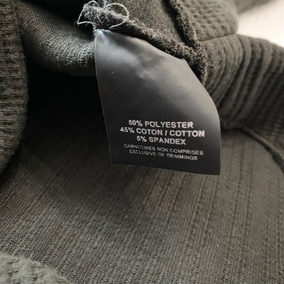 COKLUCH CHARCOAL GREY / WASHED BLACK TEXTURED CROPPED BOXY SWEATSHIRT - XS - Picture 2 of 9